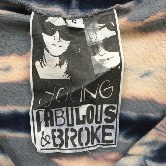 Young, Fabulous & Broke Faux Wrap Drape Sweatshirt - Picture 5 of 6